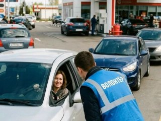 Волонтеры для помощи автомобилистам на АЗС в Марий Эл