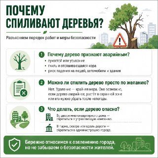 Почему в городе вырубают деревья и как определить опасность